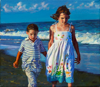 17.	Children, Ocean City, oil on canvas, 14” x 16”, © 2012