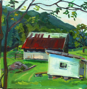 6.	Hile Run Farm from House Side (from life), oil on masonite, 10” x 10”, © 2007