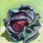 17.	Purple Cabbage 1 (from life), oil on masonite, 8” x 8”, © 2007