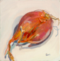 24.	Shallot (from life), oil on masonite, 5” x 16”, © 2007